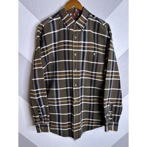 Vintage 20X Twenty-X Brown Plaid Button Up Brushpopper Western Dress Shirt 2XL
